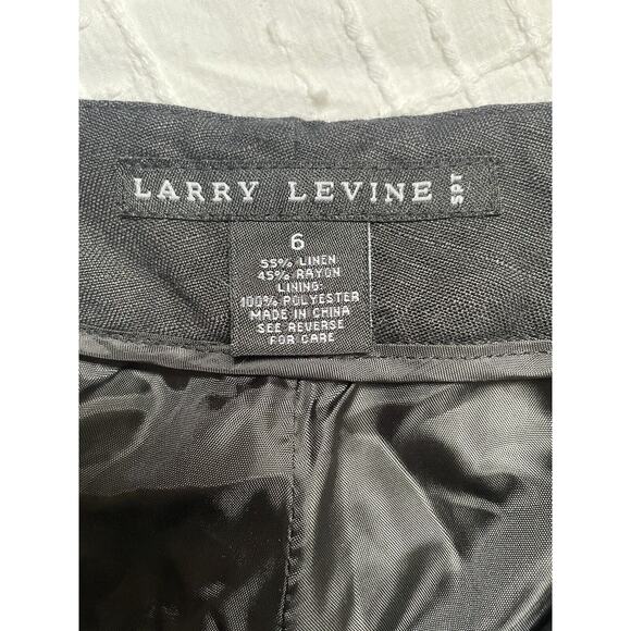 Larry Levine Women's Size 6 Linen Capris Rayon Casual Beaded - Picture 3 of 6